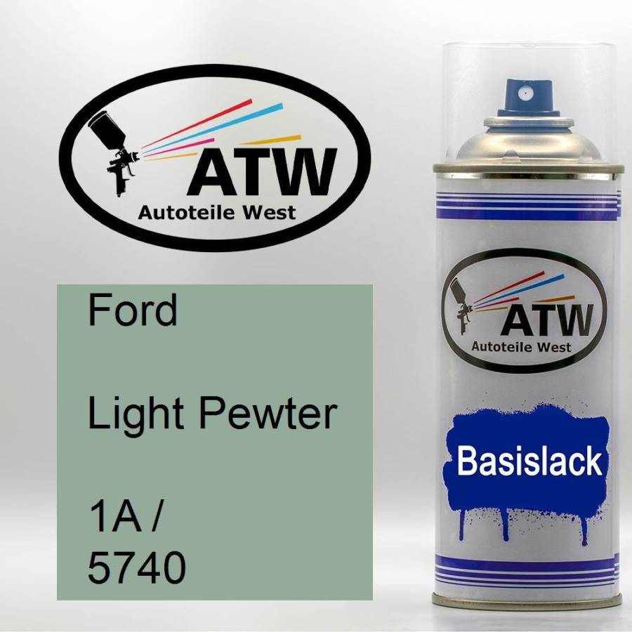 Ford, Light Pewter, 1A / 5740: 400ml Sprühdose, von ATW Autoteile West.